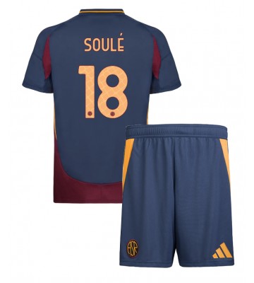 AS Roma Matias Soule #18 Tercera Equipación Niños 2024-25 Manga Corta (+ Pantalones cortos)